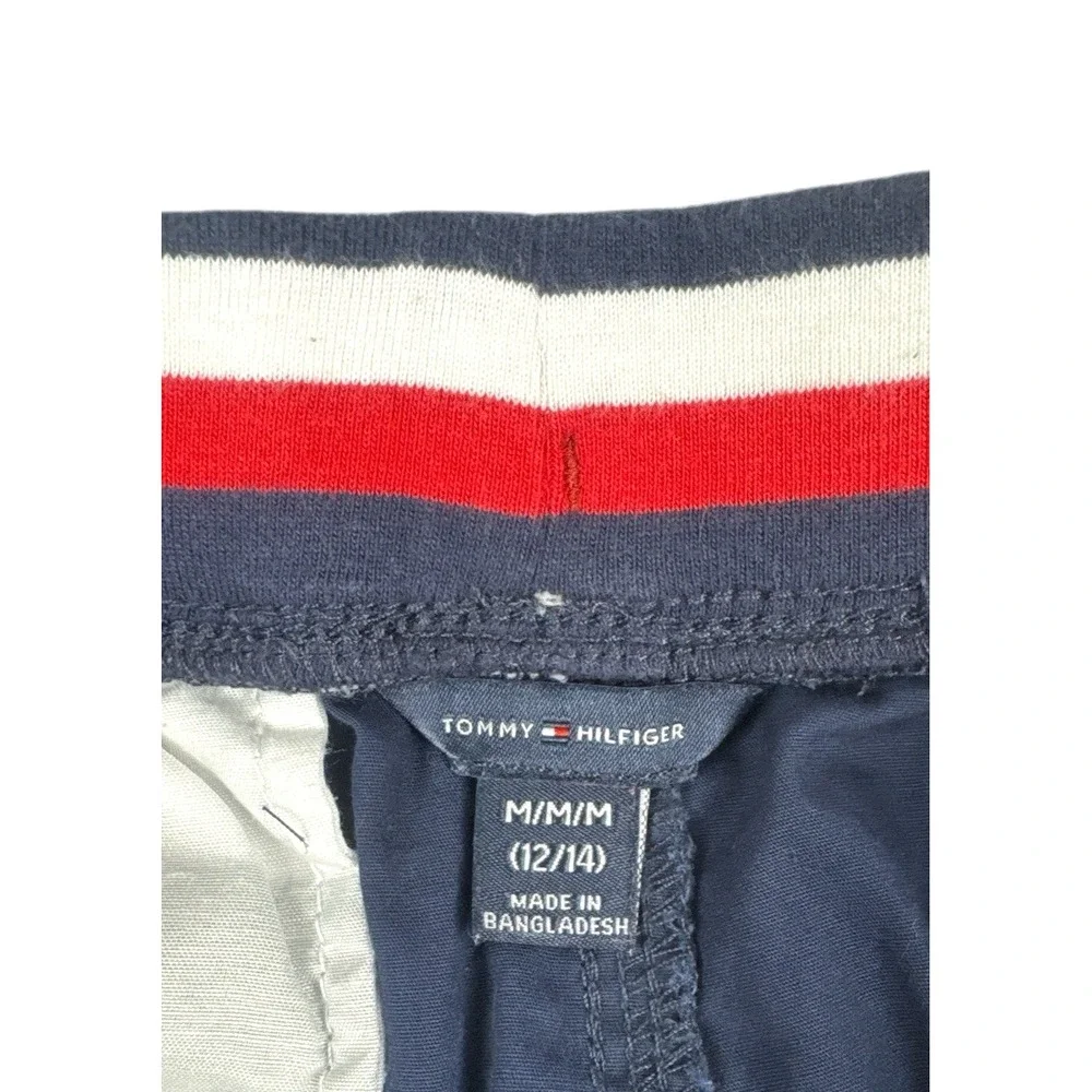 Tommy Hilfiger Boys' Navy Pull-On Shorts w/ Striped Drawstring Waistband‎ - M